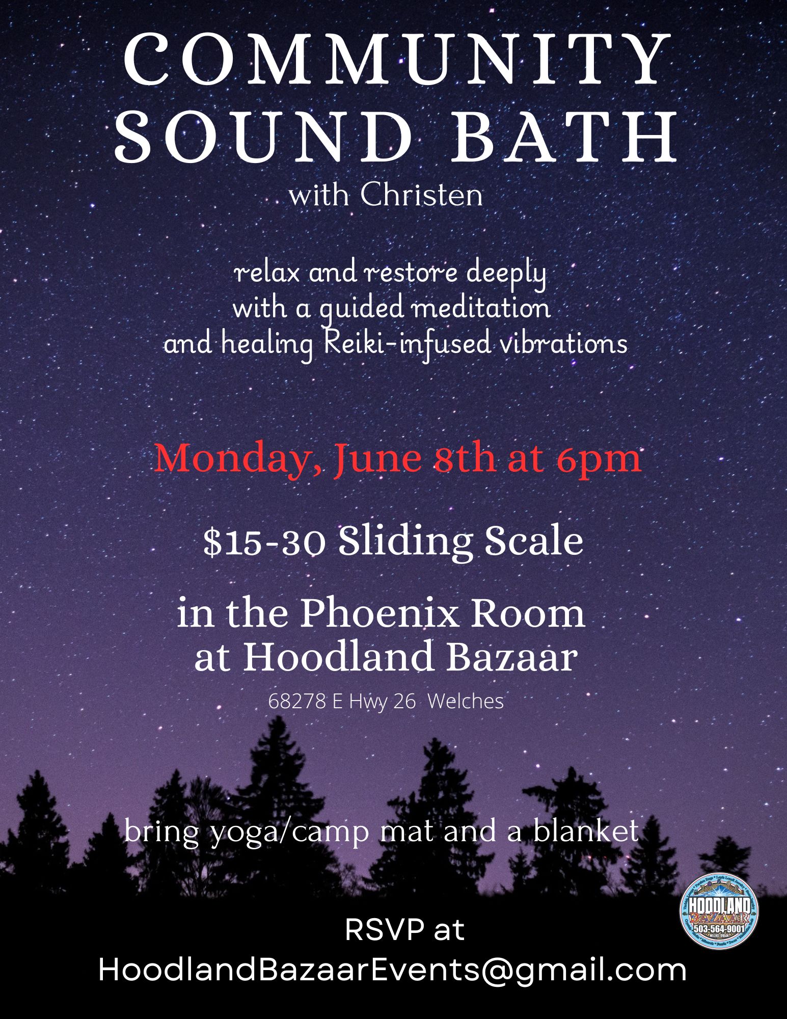 Community Sound Bath flyer