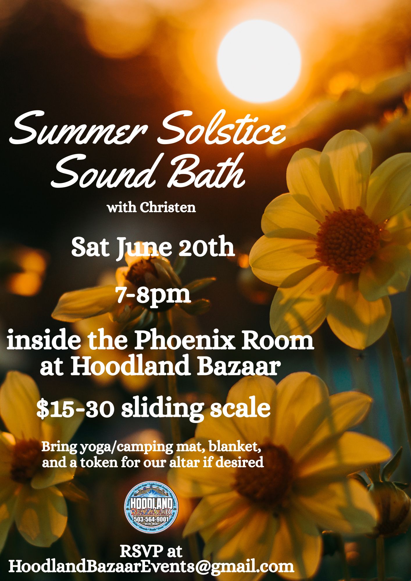Summer Solstice Sound Bath flyer